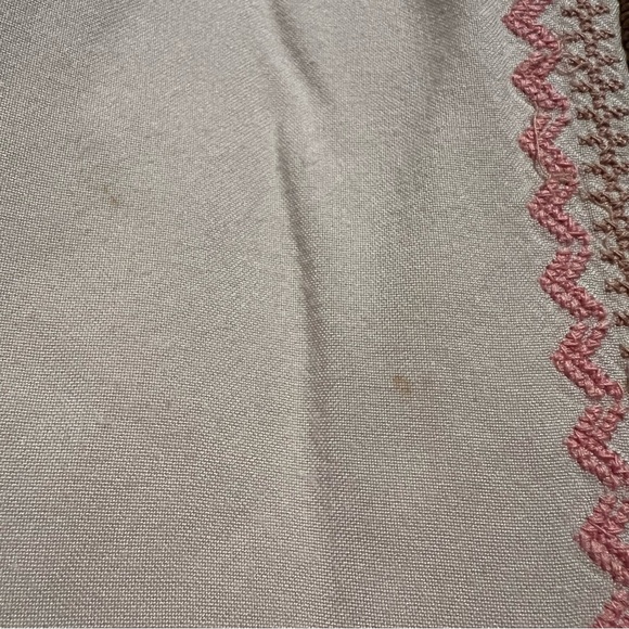 Chic Beige Embroidered Mini Dress - Picture 6 of 9